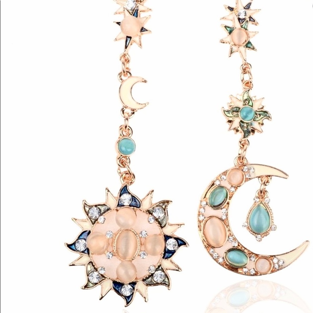 Sun & Moon Earrings Boho Chic